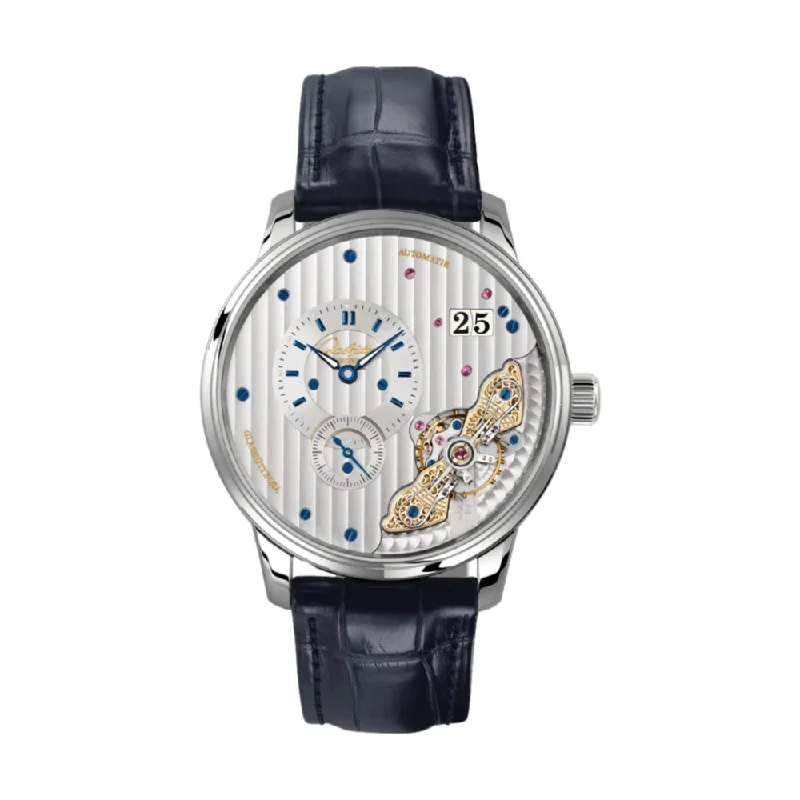men's digital watches with day-night style design -PanoMaticInverse Ivory 42mm - Stainless Steel on Strap men's digital watches with day-night style design -PanoMaticInverse Ivory 42mm - Stainless Steel on Strap