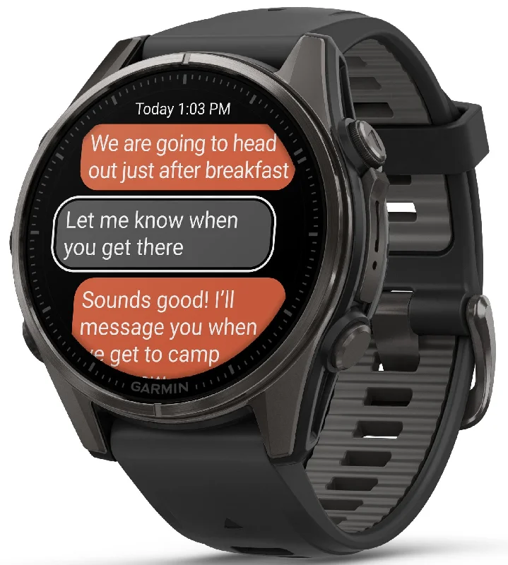 Mens Smart Watches High-Tech-Garmin Fenix 8 43mm Sapphire AMOLED Carbon Grey DLC titanium Black Pebble Grey Silicone Mens Smart Watches High-Tech-Garmin Fenix 8 43mm Sapphire AMOLED Carbon Grey DLC titanium Black Pebble Grey Silicone