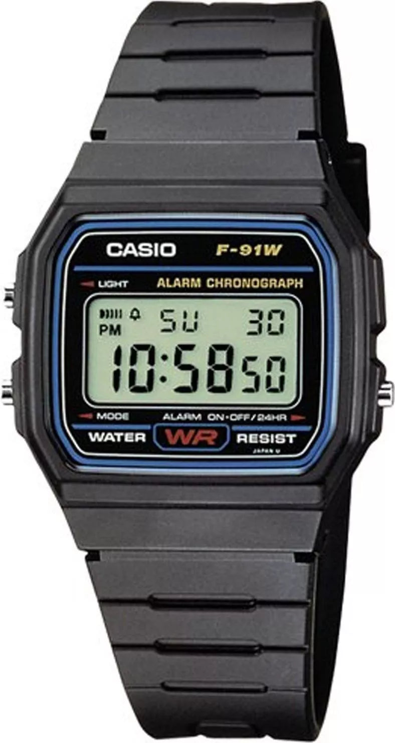 men's Cartier durable design watches -Casio F-91 Microlight