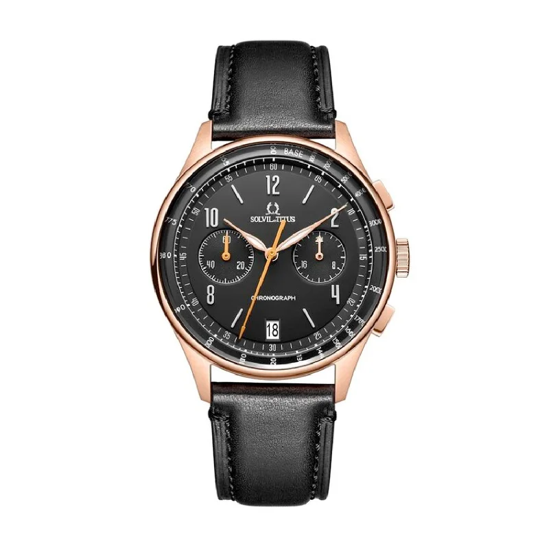 men's digital watches with anniversary edition style design -SOLVIL ET TITUS MODERNIST W06-03276-009 CHRONOGRAPH QUARTZ MEN WATCH