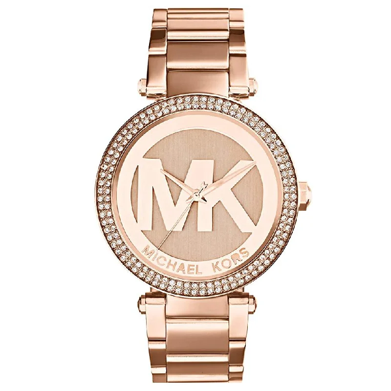 Men's Elegant Dress Watches-Michael Kors MK5865 Ladies Parker Rose Gold Watch