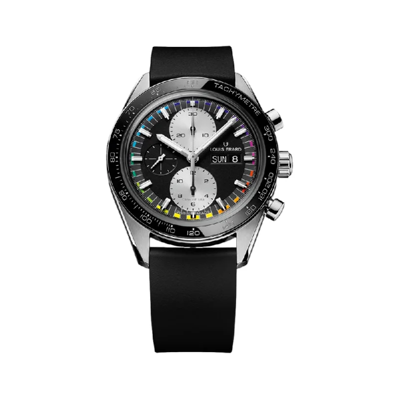 men's digital watches with perpetual calendar style design -2300 Sport Chronograph Rainbow 44mm - Black men's digital watches with perpetual calendar style design -2300 Sport Chronograph Rainbow 44mm - Black