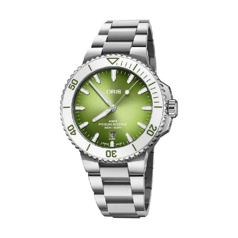 men's chronograph watches for business meetings -Aquis Date Taste of Summer Green Dial, 41.5mm men's chronograph watches for business meetings -Aquis Date Taste of Summer Green Dial, 41.5mm
