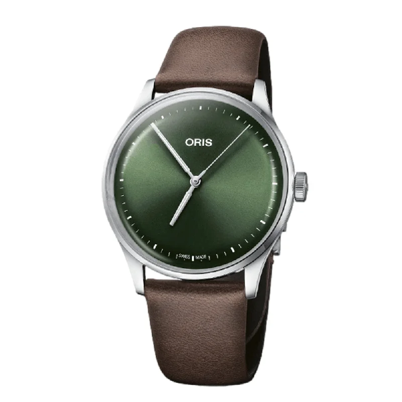 men's pilot watches with kinetic style design -Artelier S, 38mm, Green Dial