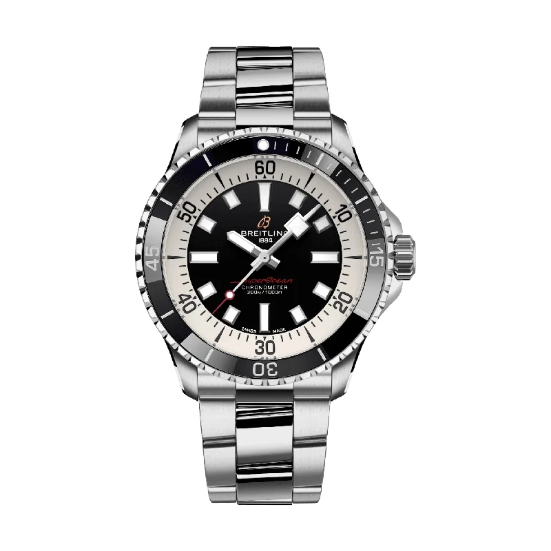 men's dive watches with durable style -Superocean Automatic 42mm Stainless Steel - Black