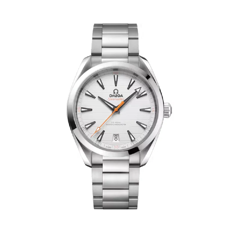 men's dive watches with luminous hands -Seamaster Aqua Terra 150M Co-Axial Master Chronometer 41mm - Silver on Bracelet men's dive watches with luminous hands -Seamaster Aqua Terra 150M Co-Axial Master Chronometer 41mm - Silver on Bracelet