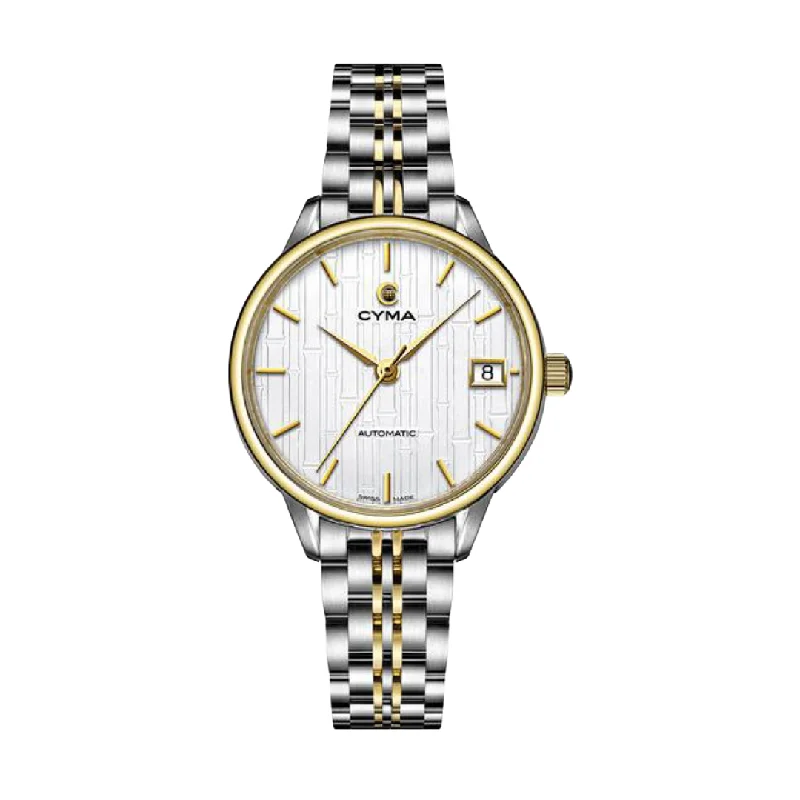 women's mechanical watches with BGW9 SuperLuminova design -CYMA CLASSIC W02-00800-001 AUTOMATIC STAINLESS STEEL TWO-TONE WOMEN WATCH women's mechanical watches with BGW9 SuperLuminova design -CYMA CLASSIC W02-00800-001 AUTOMATIC STAINLESS STEEL TWO-TONE WOMEN WATCH
