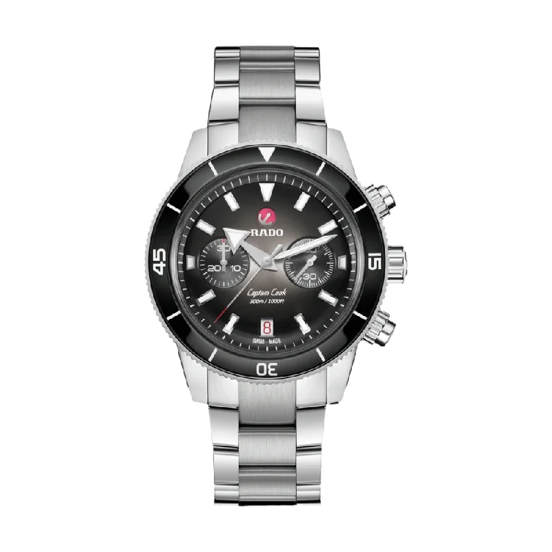 men's luxury GMT watches -Captain Cook Automatic Chronograph Black