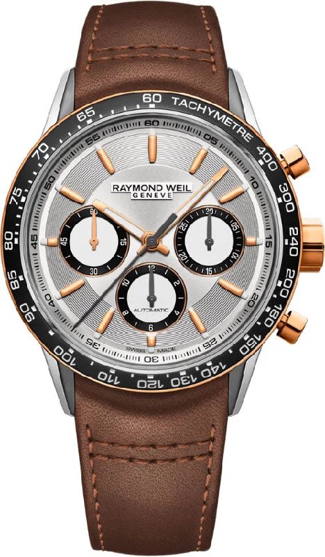 men's mechanical watches with sporty design -Raymond Weil Freelancer Bi Colour Mens