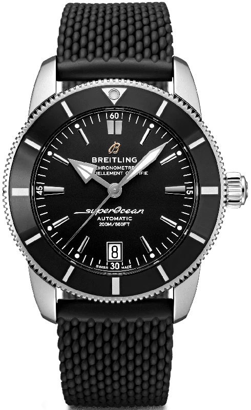men's mechanical watches with automatic display function -Breitling Superocean Heritage II B20 42 Rubber Aero Classic D