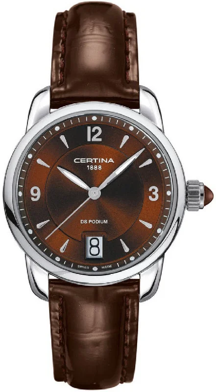 women's Certina dual time zone design watches -Certina Watch DS Podium Lady Quartz