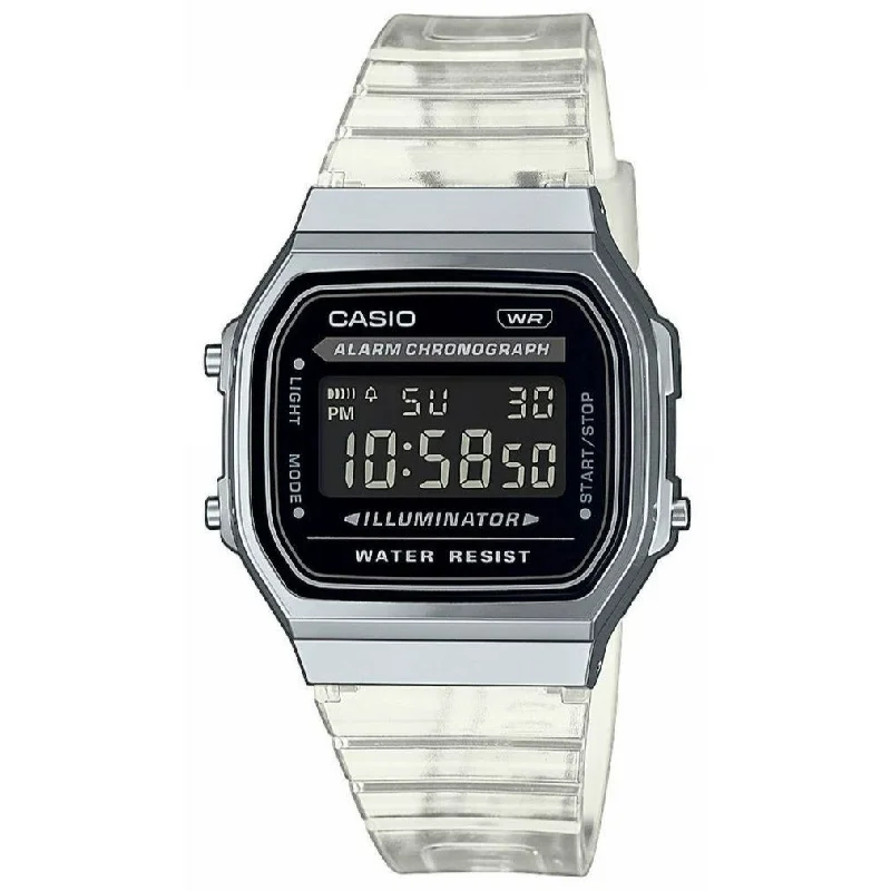 Unisex Italian Made Style Watches-Casio Vintage Unisex Transparent Watch A168XES-1BEF Unisex Italian Made Style Watches-Casio Vintage Unisex Transparent Watch A168XES-1BEF