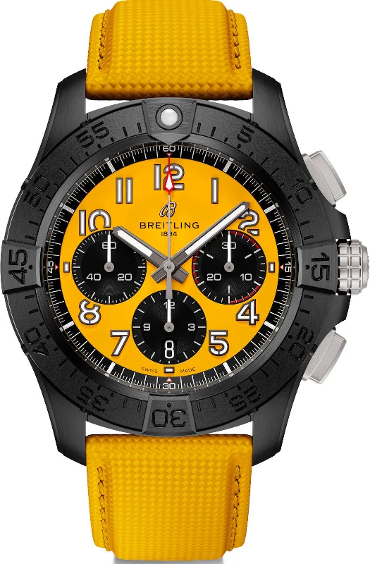 men's chronograph watches with magnetic-resistant design -Breitling Avenger B01 Chronograph 44 Night Mission Yellow men's chronograph watches with magnetic-resistant design -Breitling Avenger B01 Chronograph 44 Night Mission Yellow