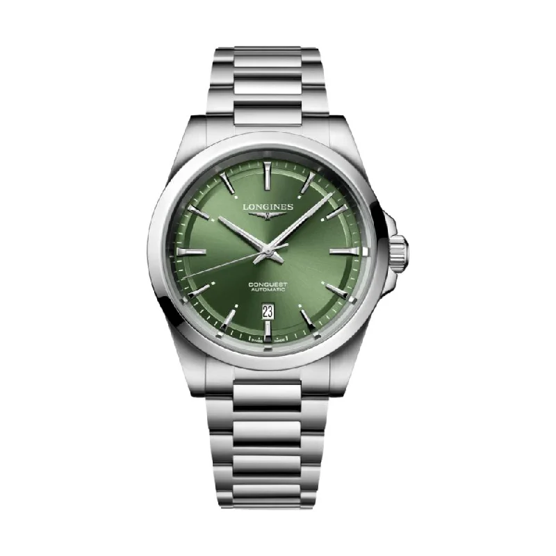 summer-linen-suit watches-Conquest 41mm Sunray Green