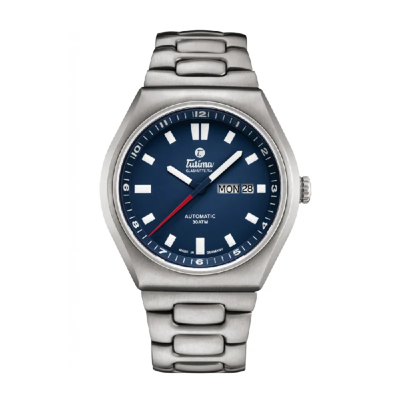 men's Seiko tourbillon design watches -TUTIMA GLASHÜTTE M2 COASTLINE 6150-02 AUTOMATIC MEN WATCH