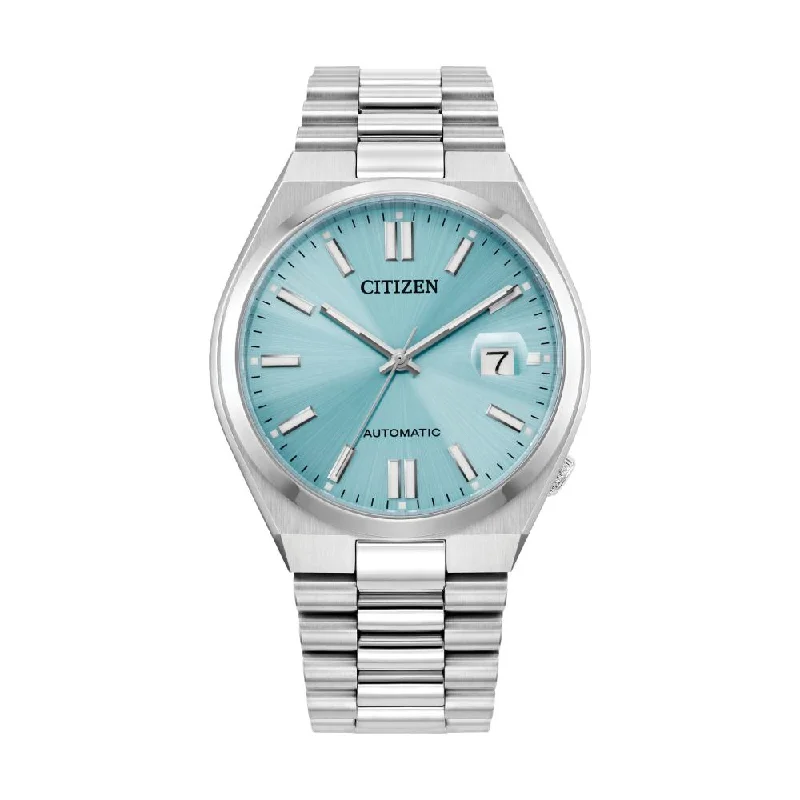 men's GMT watches with 24-hour design -NJ015 "Tsuyosa" Sky Blue