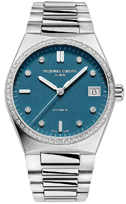 women's mechanical watches with NATO style straps -Frederique Constant Watch Highlife Automatic Sparkling Ladies