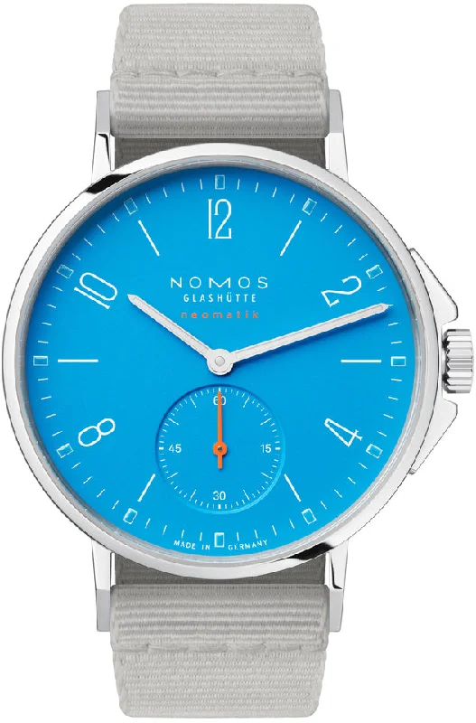 men's automatic mechanical watches -Nomos Glashutte Ahoi Neomatik Siren Blue Sapphire Crystal