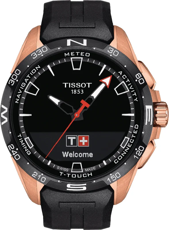Smart Watches for Mens Engraved-Tissot T-Touch Connect Solar