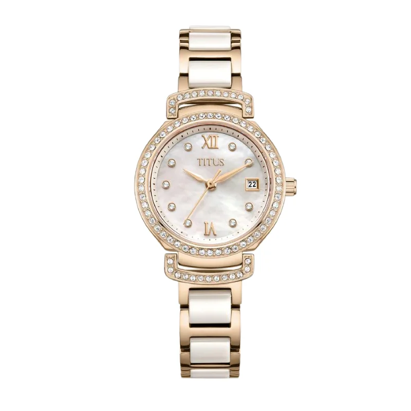 women's mechanical watches with German craftsmanship -SOLVIL ET TITUS FAIR LADY W06-03139-014 3 HANDS DATE QUARTZ WOMEN WATCH