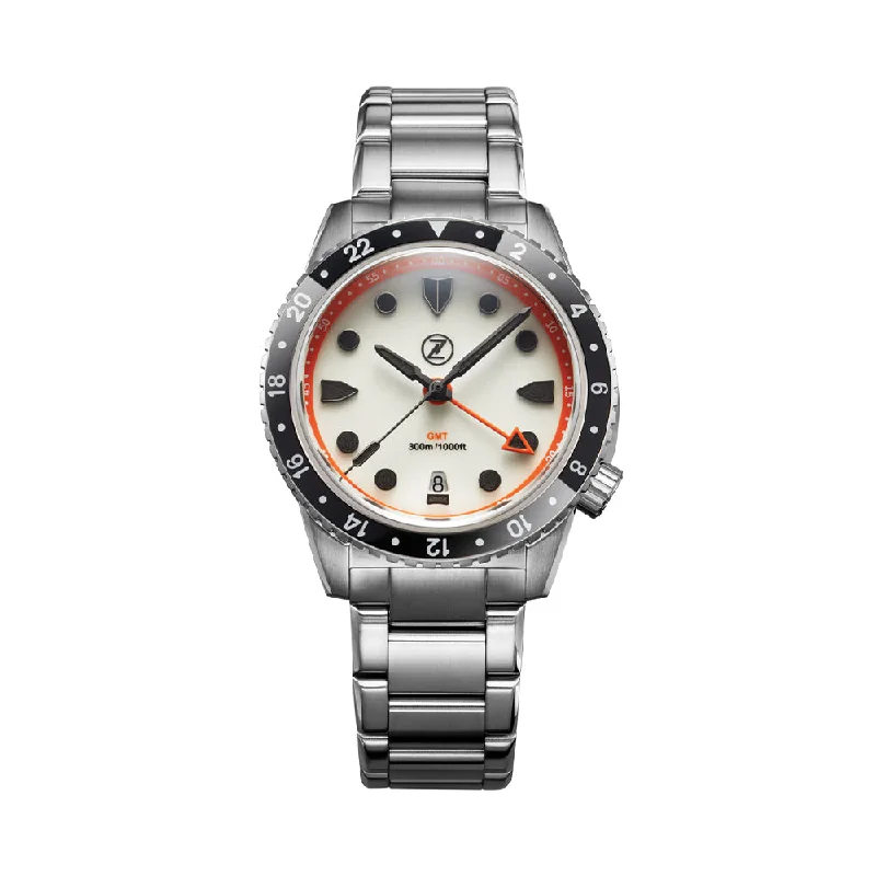 Japanese-innovation dress-Mako 300m GMT 'Cracked Ice' - White on Bracelet