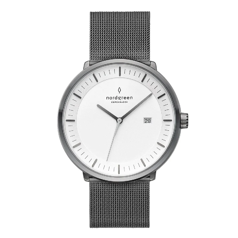 Unisex New Year's Eve Style Watches-Nordgreen Philosopher Gun Metal 40mm Gun Metal Case Watch Unisex New Year's Eve Style Watches-Nordgreen Philosopher Gun Metal 40mm Gun Metal Case Watch