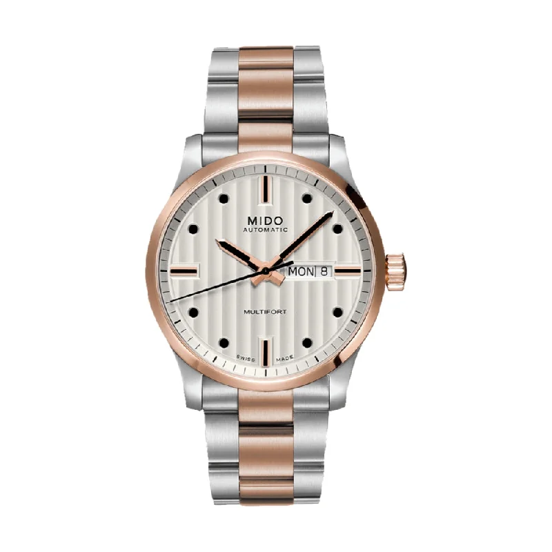 men's field watches with luminous hands -Multifort GENT Silver Two-Tone