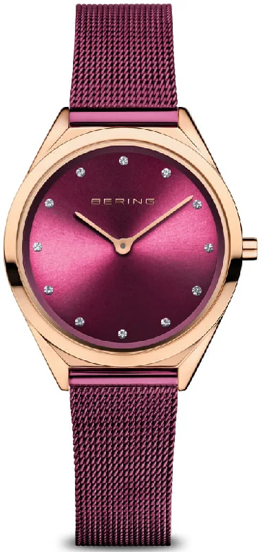 women's Bering logo engraving design watches -Bering Ultra Slim Ladies