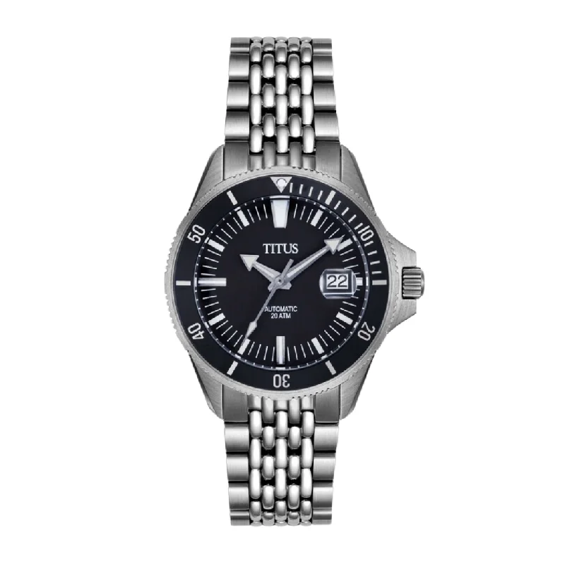 men's mechanical watches with tide design -SOLVIL ET TITUS VALOR W06-03250-001 3 HANDS DATE MECHANICAL MEN WATCH