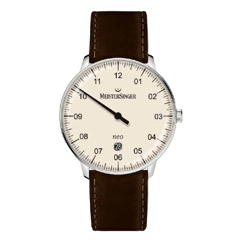 men's chronograph watches with polyurethane straps -Neo Plus Ivory Dial
