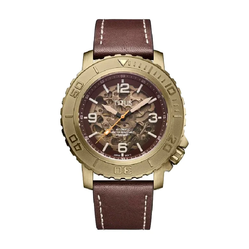 men's mechanical watches with corrosion-resistant design -SOLVIL ET TITUS THE CAPE W06-03279-004 3 HANDS MECHANICAL MEN WATCH