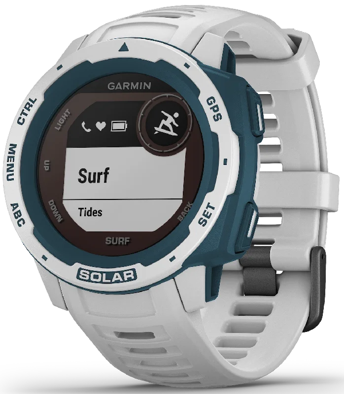 Mens Smart Watch Support-Garmin Watch Instinct Solar Surf Edition Cloudbreak