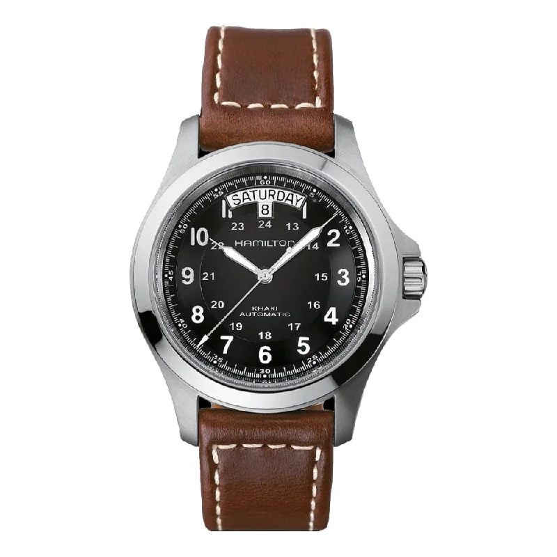 men's chronograph watches with ergonomic design -Khaki Field King Auto