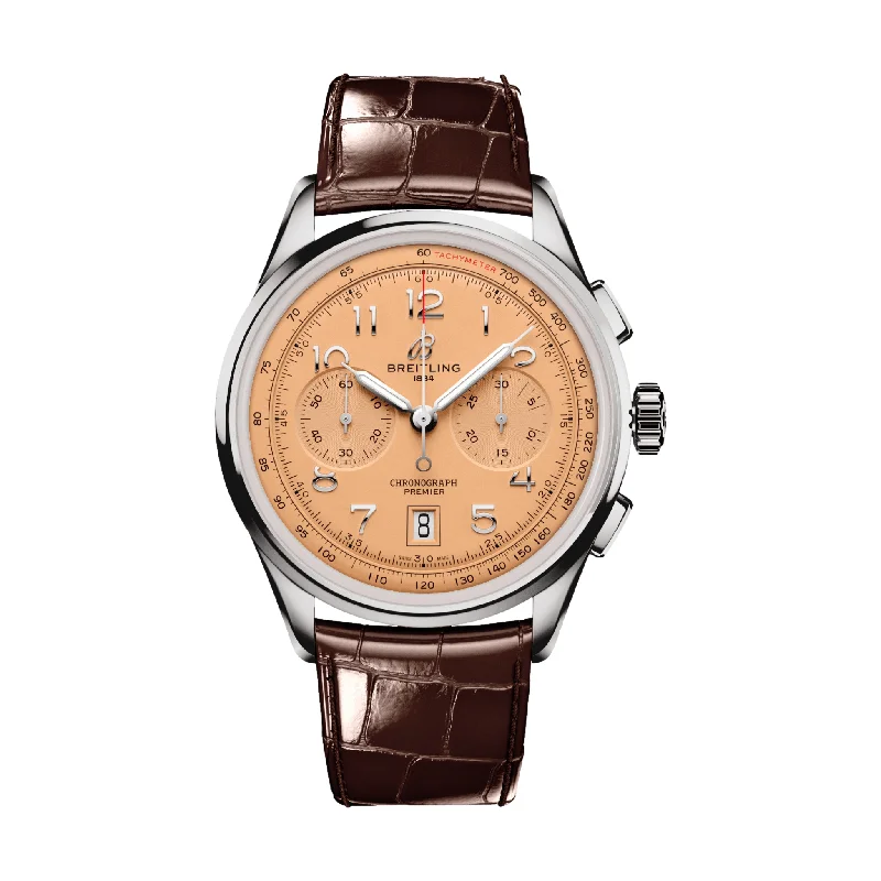 men's pilot watches with commemorative edition style design -Premier B01 Chronograph 42mm Stainless Steel - Copper men's pilot watches with commemorative edition style design -Premier B01 Chronograph 42mm Stainless Steel - Copper