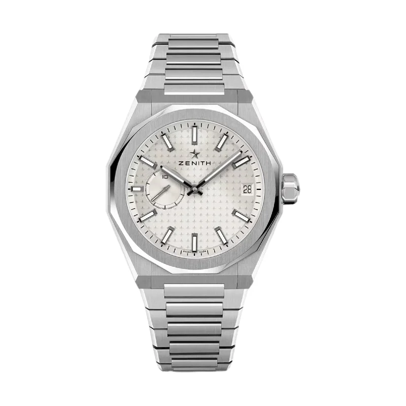 men's pilot watches for beginners -DEFY Skyline Silver-Tone Dial