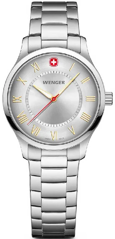 men's mechanical watches with Swiss SuperLuminova display function -Wenger City Classic Metropolitan Unisex