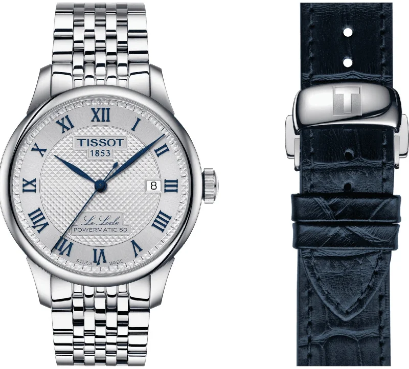 men's mechanical watches with anniversary edition display function -Tissot Le Locle Powermatic 80 20th Anniversary