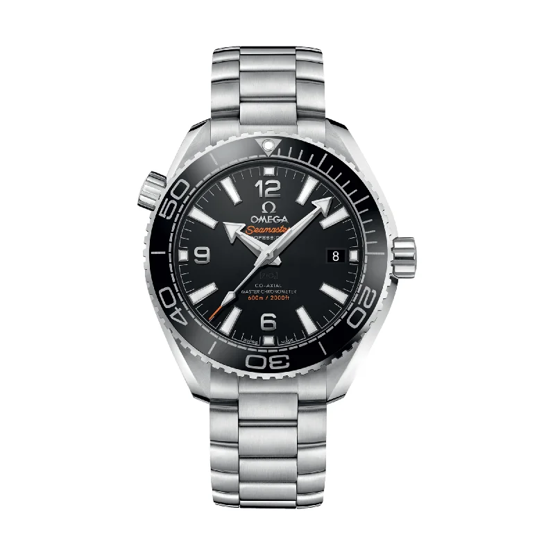 men's field watches with Japanese SuperLuminova design -Seamaster Planet Ocean 600m Co-Axial Master Chronometer 39.5mm - Black on Bracelet