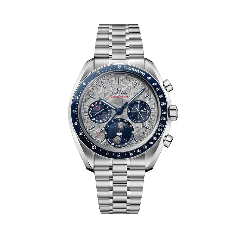 men's chronograph watches with tourbillon design -Speedmaster Moonphase Meteorite Co-Axial Master Chronometer 43mm - Galvanic Grey on Bracelet men's chronograph watches with tourbillon design -Speedmaster Moonphase Meteorite Co-Axial Master Chronometer 43mm - Galvanic Grey on Bracelet