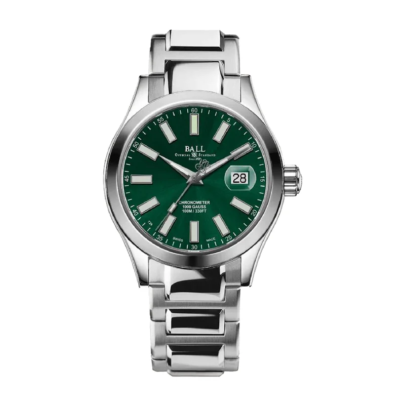 men's mechanical watches with water-resistant design -BALL ENGINEER III NM9026C-S6CJ-GR MARVELIGHT CHRONOMETER MEN WATCH