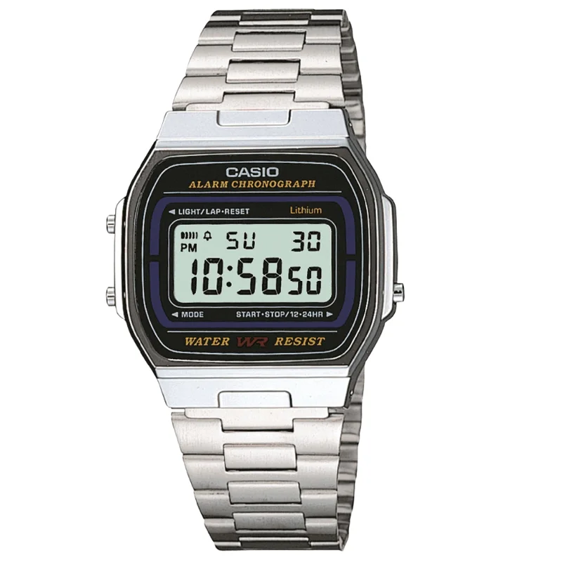 Unisex Formal Event Design Watches-Casio Vintage Unisex Silver Watch A164WA-1VES