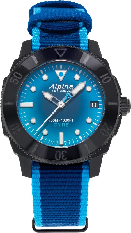 women's mechanical watches for business meetings -Alpina Watch Seastrong Diver Gyre Smoke Blue Ladies women's mechanical watches for business meetings -Alpina Watch Seastrong Diver Gyre Smoke Blue Ladies