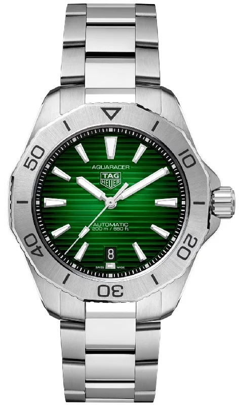 men's mechanical watches with leap year design -TAG Heuer Aquaracer Professional 200 Green