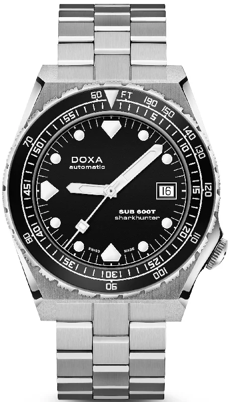 men's luxury mechanical watches -Doxa SUB 600T Sharkhunter Bracelet
