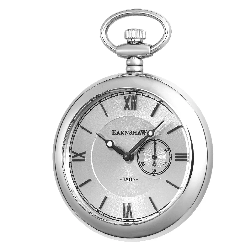 Unisex Kinetic Style Watches-Thomas Earnshaw Silver Grand Legacy Pocket Watch ES-8112-02 Unisex Kinetic Style Watches-Thomas Earnshaw Silver Grand Legacy Pocket Watch ES-8112-02