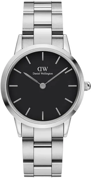 women's mechanical watches with automatic display function -Daniel Wellington Watch Iconic Link Black 32mm