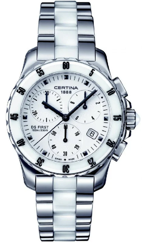 women's Certina anniversary edition design watches -Certina DS First Lady Ceramic Chrono Quartz women's Certina anniversary edition design watches -Certina DS First Lady Ceramic Chrono Quartz