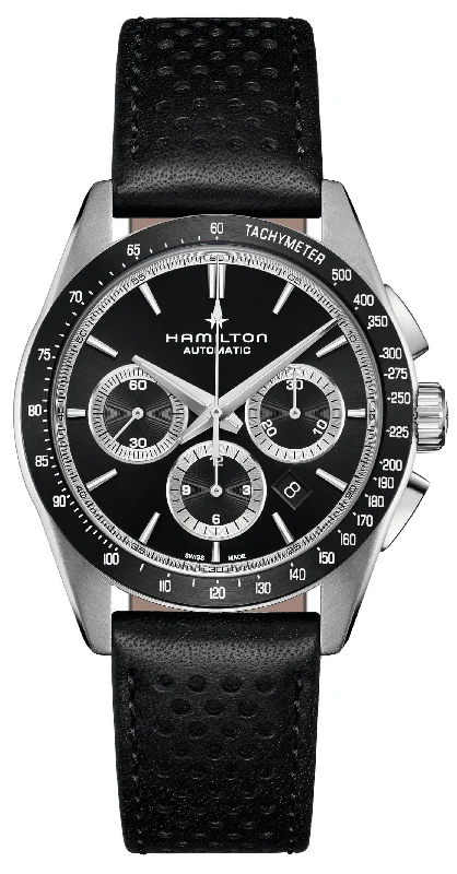 men's mechanical watches with monogram engraving design -Hamilton Jazzmaster Performer Auto Chrono D