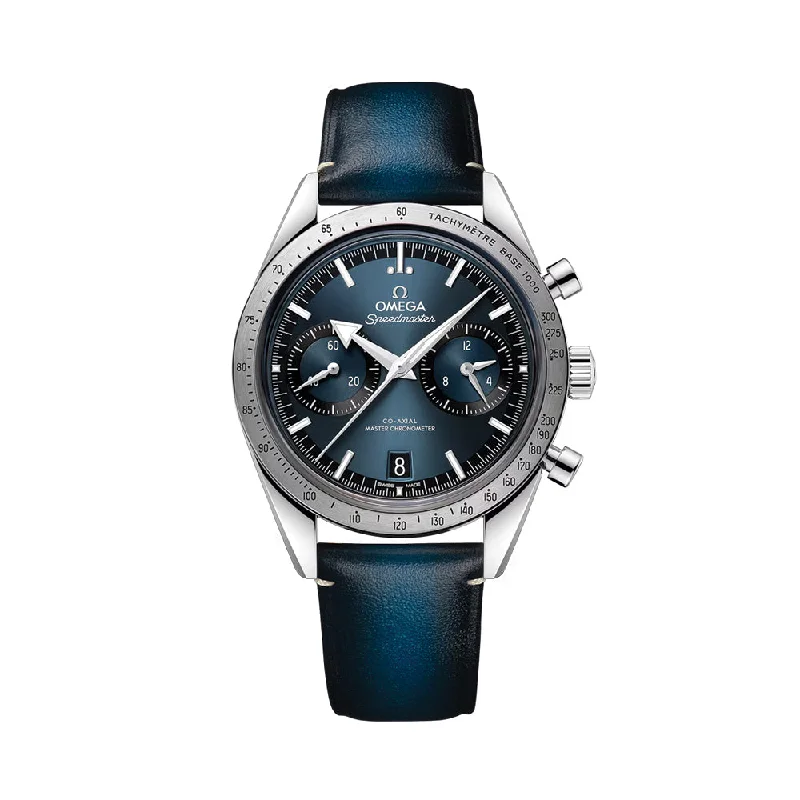 men's digital watches with altimeter function -Speedmaster '57 Co-Axial Master Chronometer 40.5mm - Blue on Leather Strap men's digital watches with altimeter function -Speedmaster '57 Co-Axial Master Chronometer 40.5mm - Blue on Leather Strap
