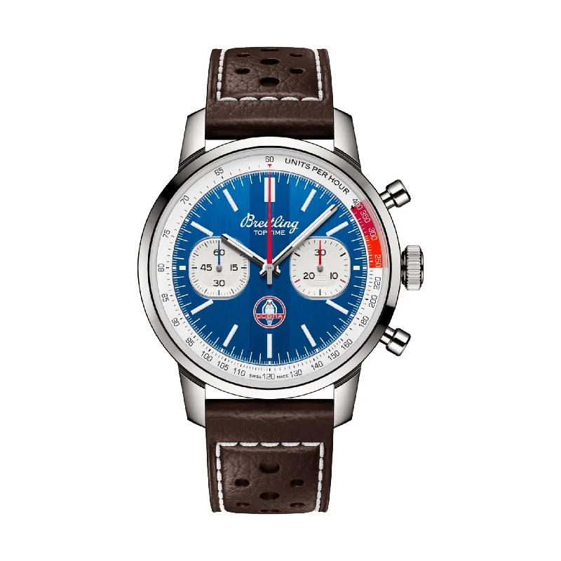 men's digital watches with alarm display function -Top Time B01 Shelby Cobra Stainless Steel - Blue